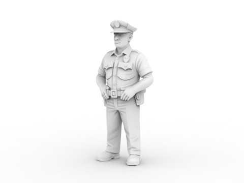 Policeman 3D Printable 3D print model 3D Print Model