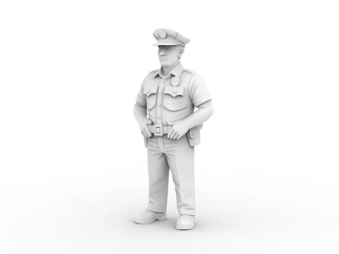 Policeman 3D Printable 3D print model 3D Print Model