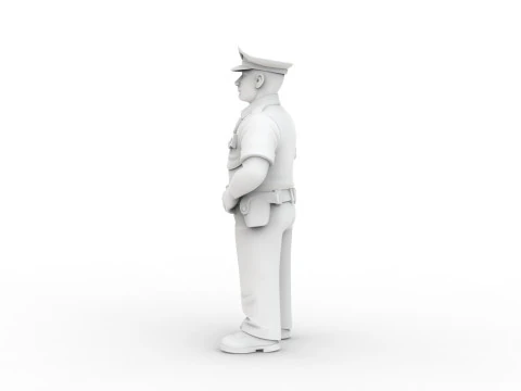 Policeman 3D Printable 3D print model 3D Print Model