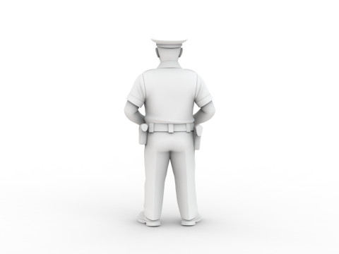 Policeman 3D Printable 3D print model 3D Print Model