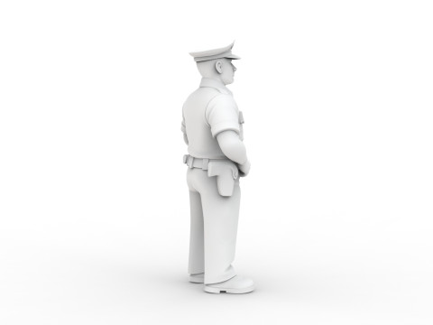 Policeman 3D Printable 3D print model 3D Print Model