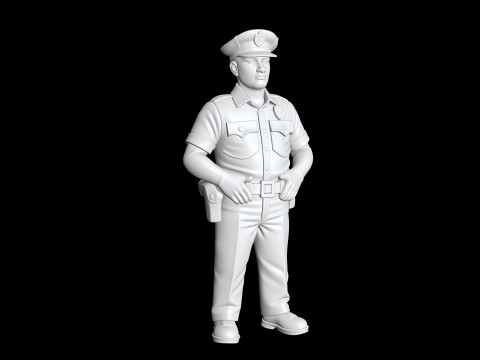 Policeman 3D Printable 3D print model 3D Print Model