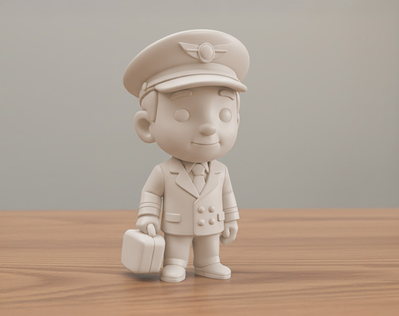 Pilot 3D Printable 3D print model 3D Принт Модель .c4d .max .obj .3ds .fbx .stl .blend 