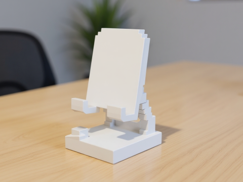 Low-Poly Phone Stand 3D Printable 3D print model Modello di stampa 3D