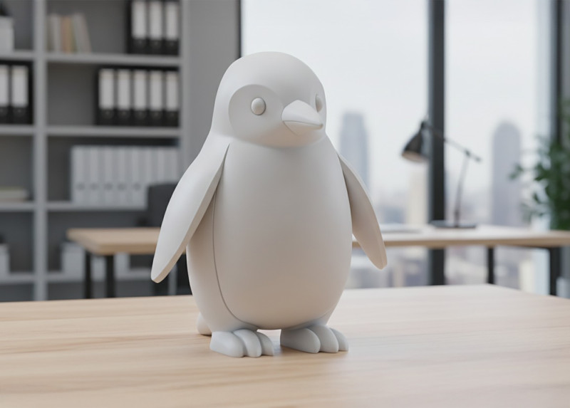 Penguin 3D Printable 3D print model 3D 打印模型 .c4d .max .obj .3ds .fbx .stl .blend 