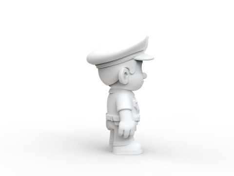 Cartoon Policeman 3D Printable 3D print model 3D 打印模型