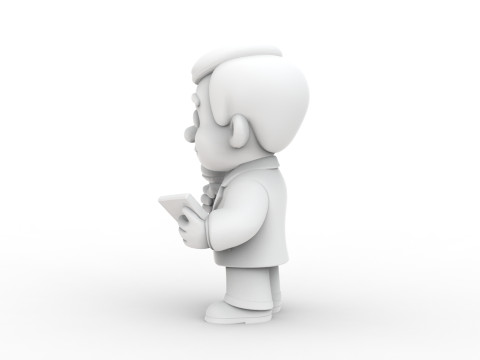 Cartoon Reporter 3D Printable 3D print model 3D Print Model