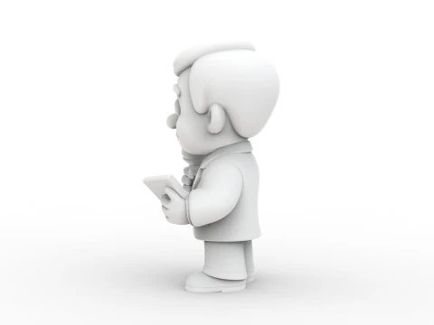 Cartoon Reporter 3D Printable 3D print model 3D Print Model