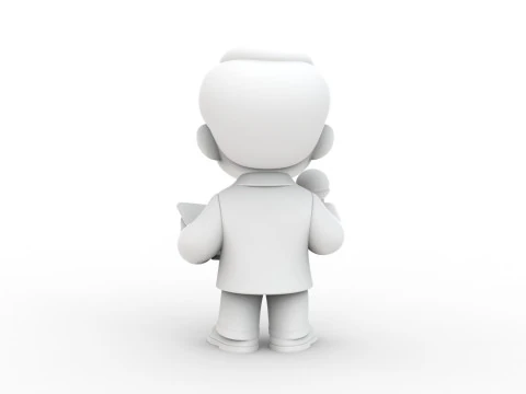 Cartoon Reporter 3D Printable 3D print model 3D Print Model