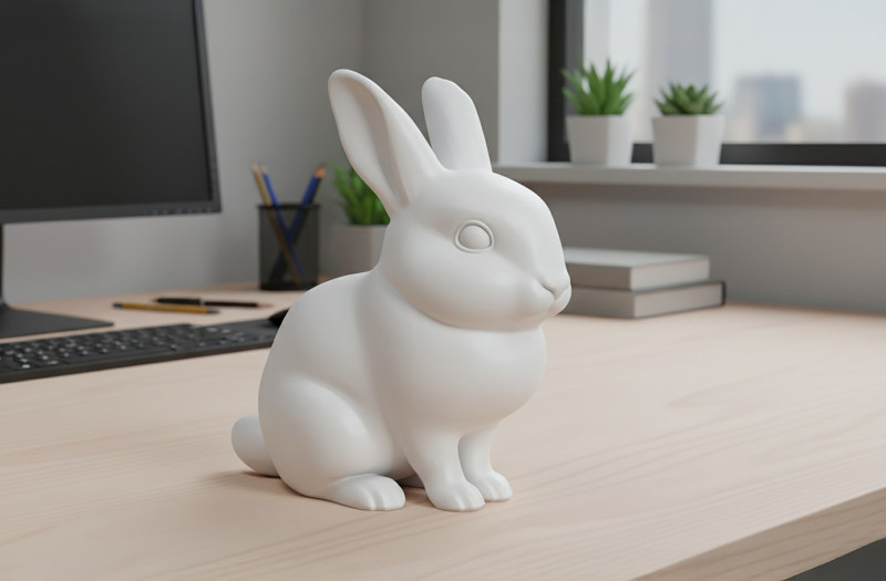 Sculpted Rabbit 3D Printable 3D print model Modelo de impresión 3D .c4d .max .obj .3ds .fbx .stl .blend 