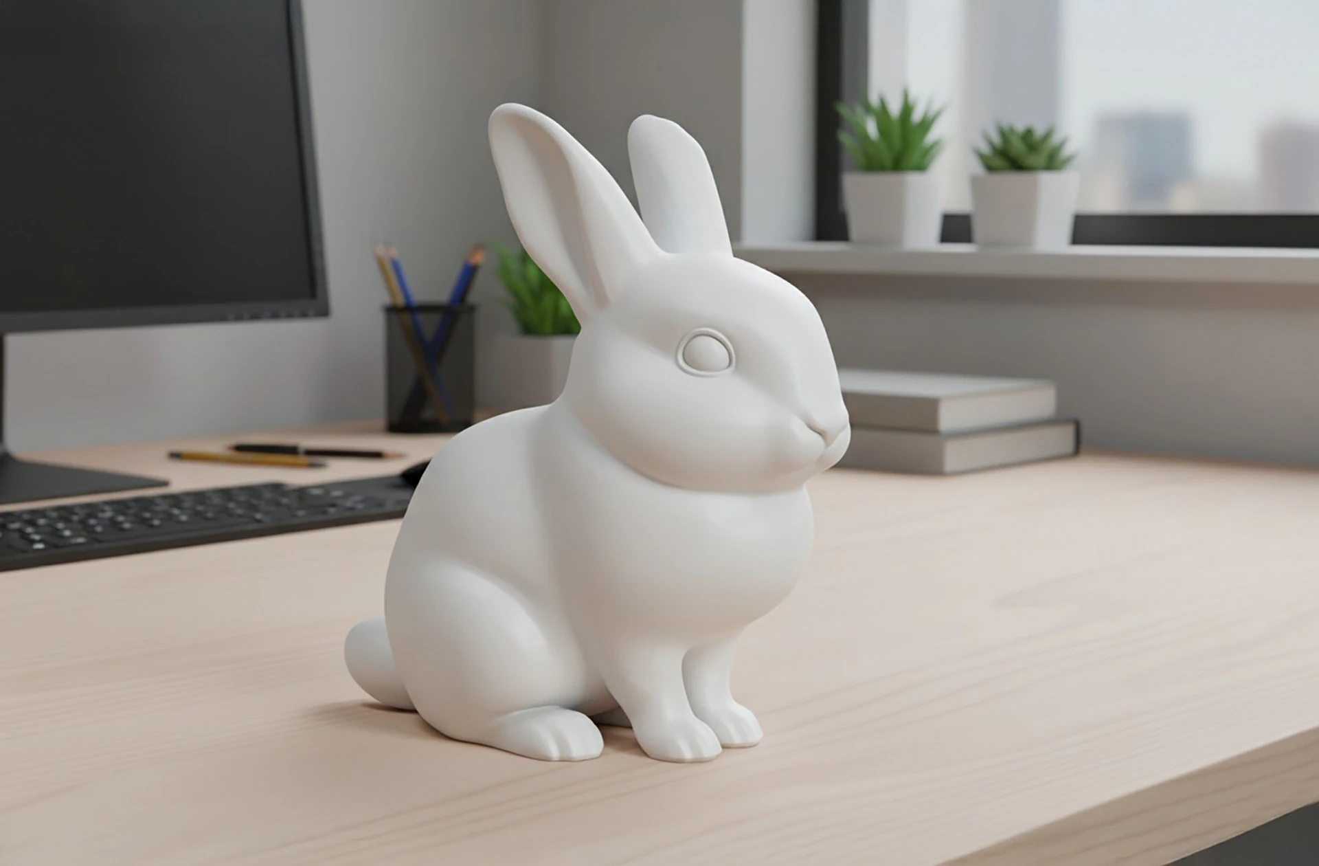 Sculpted Rabbit 3D Printable 3D print model 3D Print Model .c4d .max .obj .3ds .fbx .stl .blend 