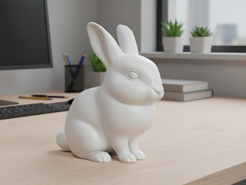 Sculpted Rabbit 3D Printable 3D print model Modelo de impresión 3D