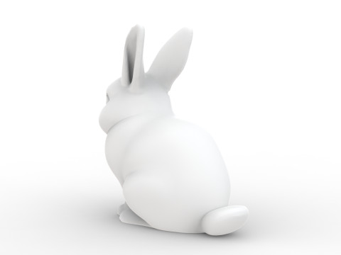 Sculpted Rabbit 3D Printable 3D print model Modelo de impresión 3D