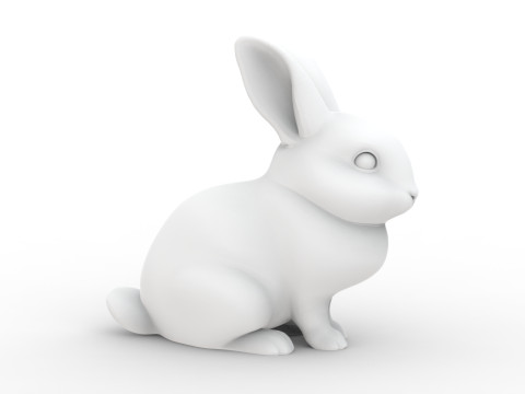 Sculpted Rabbit 3D Printable 3D print model Modelo de impresión 3D