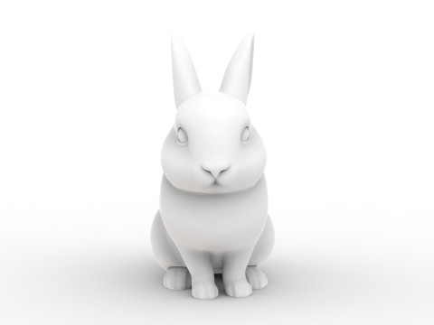 Sculpted Rabbit 3D Printable 3D print model Modelo de impresión 3D