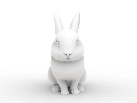 Sculpted Rabbit 3D Printable 3D print model 3D Print Model