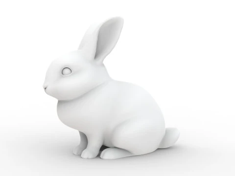 Sculpted Rabbit 3D Printable 3D print model 3D Print Model