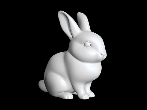 Sculpted Rabbit 3D Printable 3D print model Modelo de impresión 3D