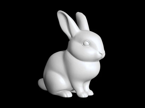 Sculpted Rabbit 3D Printable 3D print model 3D Print Model