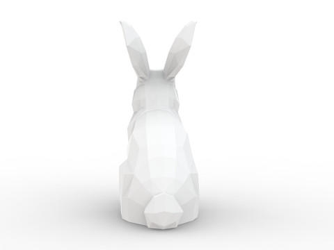 Low-Poly Rabbit 3D Printable 3D print model 3Dプリントモデル