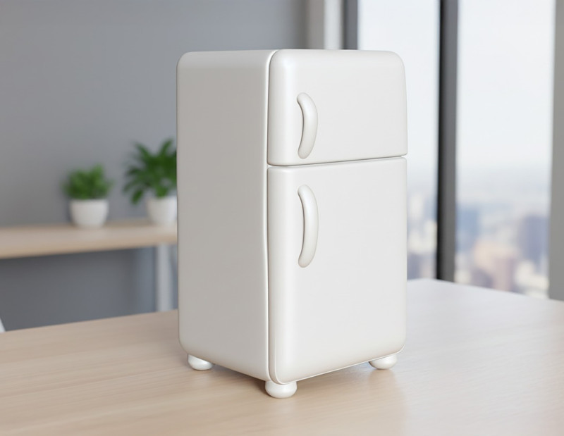Retro Refrigerator 3D Printable 3D print model Model Cetak 3D .c4d .max .obj .3ds .fbx .stl .blend 