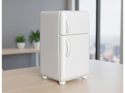 Retro Refrigerator 3D Printable 3D print model 3D Print Model