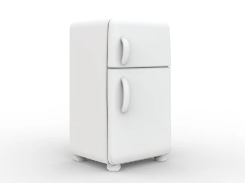 Retro Refrigerator 3D Printable 3D print model 3D Print Model