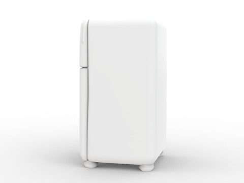 Retro Refrigerator 3D Printable 3D print model Model Cetak 3D