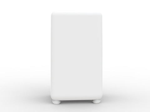 Retro Refrigerator 3D Printable 3D print model Model Cetak 3D
