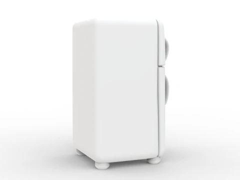 Retro Refrigerator 3D Printable 3D print model 3D Print Model