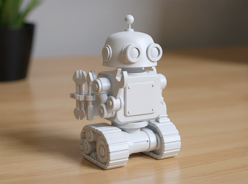 Cartoon Robot 3D Printable 3D print model 3D Принт Модель .c4d .max .obj .3ds .fbx .stl .blend 