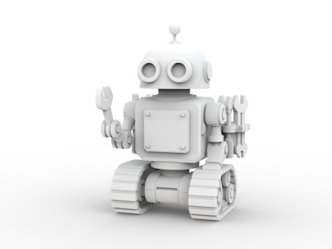Cartoon Robot 3D Printable 3D print model 3D Принт Модель