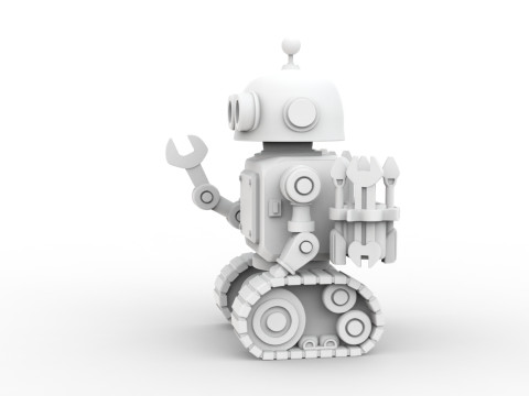 Cartoon Robot 3D Printable 3D print model 3D Принт Модель