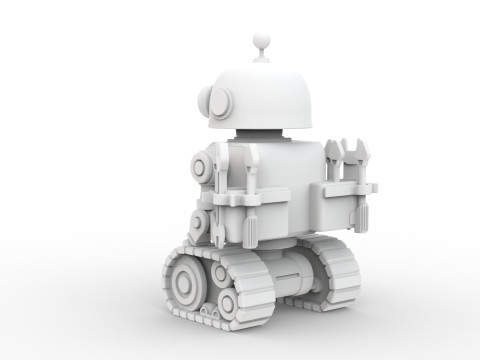 Cartoon Robot 3D Printable 3D print model 3D Принт Модель