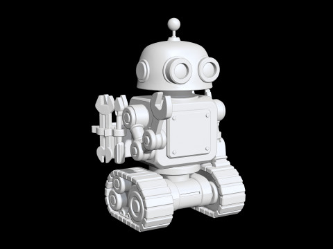 Cartoon Robot 3D Printable 3D print model 3D Принт Модель