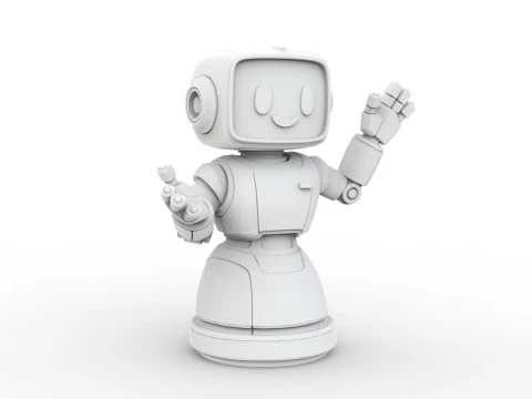Friendly Robot 3D Printable 3D print model 3D Print Model