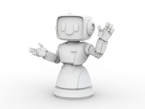 Friendly Robot 3D Printable 3D print model 3D Print Model