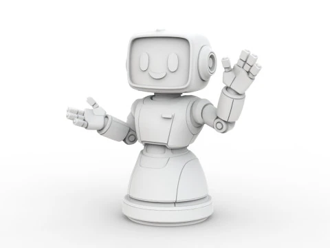 Friendly Robot 3D Printable 3D print model 3D Print Model
