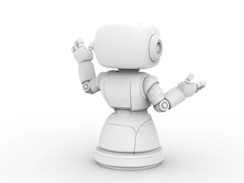 Friendly Robot 3D Printable 3D print model 3D Print Model