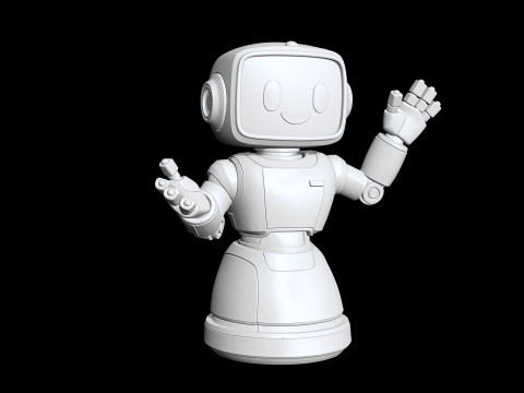 Friendly Robot 3D Printable 3D print model 3D Print Model