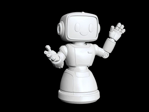 Friendly Robot 3D Printable 3D print model 3D Print Model