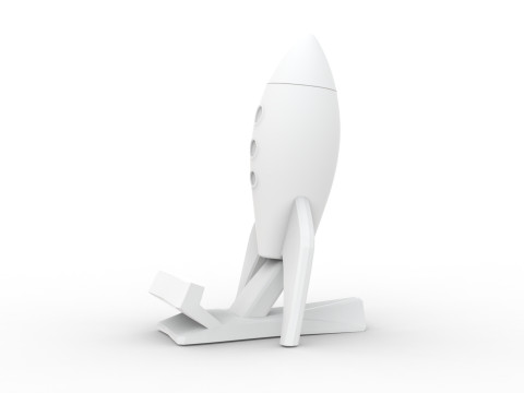 Cartoon Rocket 3D Printable 3D print model Model Cetak 3D
