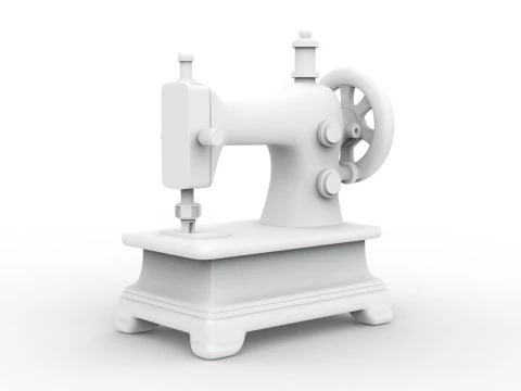 Low-Poly Sewing Machine 3D Printable 3D print model 3D Print Model