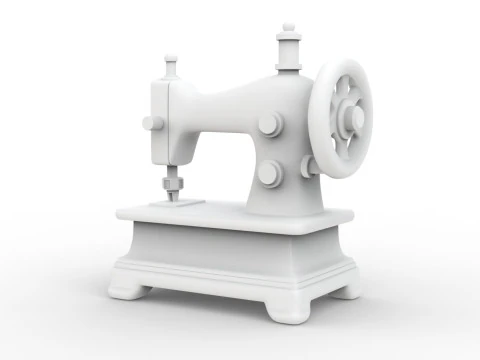 Low-Poly Sewing Machine 3D Printable 3D print model 3D Print Model