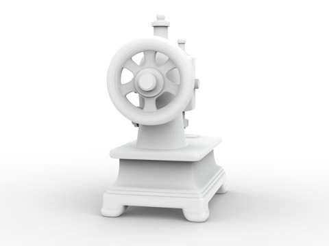 Low-Poly Sewing Machine 3D Printable 3D print model 3D 打印模型