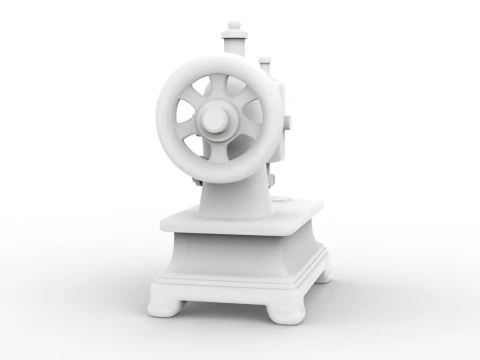 Low-Poly Sewing Machine 3D Printable 3D print model 3D Print Model