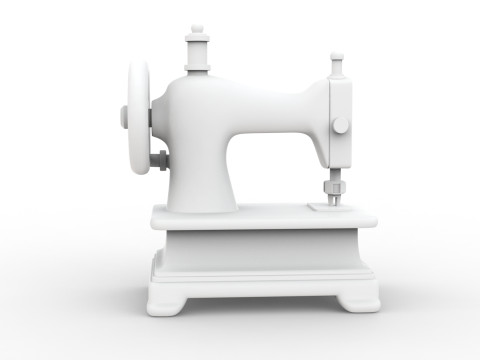 Low-Poly Sewing Machine 3D Printable 3D print model 3D 打印模型