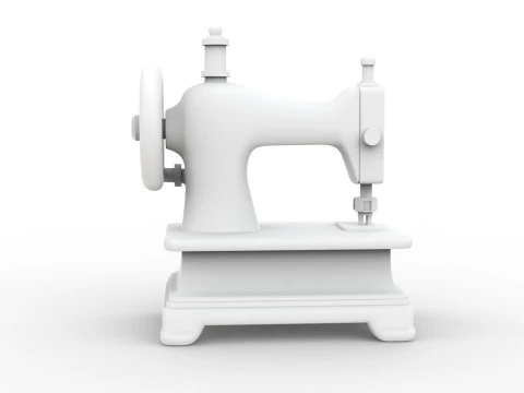 Low-Poly Sewing Machine 3D Printable 3D print model 3D Print Model