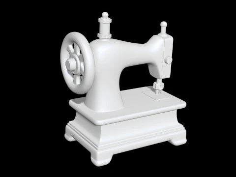Low-Poly Sewing Machine 3D Printable 3D print model 3D Print Model
