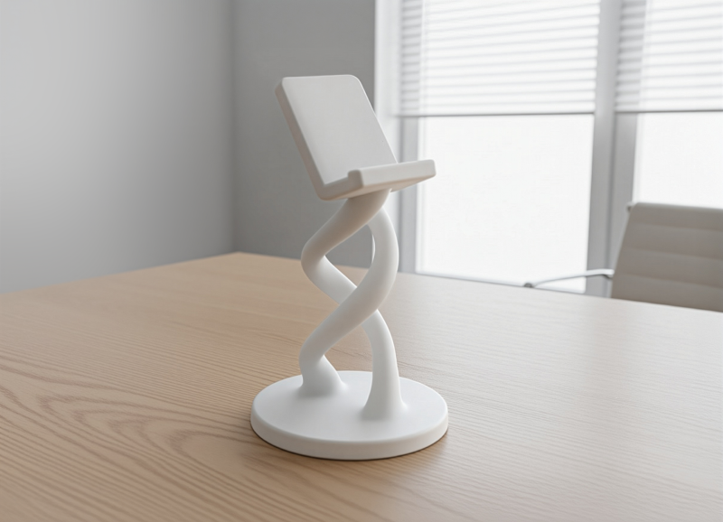 Twisted Phone Holder 3D Printable 3D print model 3D Принт Модель .c4d .max .obj .3ds .fbx .stl .blend 